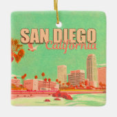 San Diego California Downtown Souvenirs 1950er Keramikornament (Vorderseite)