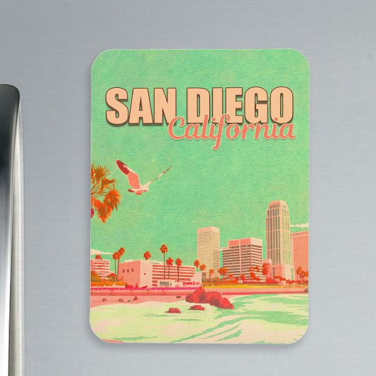 San Diego California Downtown Souvenirs 1950er Magnet
