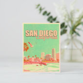 San Diego California Downtown Souvenirs 1950er Postkarte (Stehend Vorderseite)