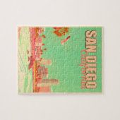 San Diego California Downtown Souvenirs 1950er Puzzle (Horizontal)