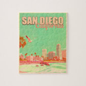 San Diego California Downtown Souvenirs 1950er Puzzle (Vertikal)