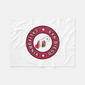 San Diego California Fleecedecke (Vorderseite (Horizontal))