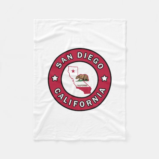 San Diego California Fleecedecke (Vorderseite)