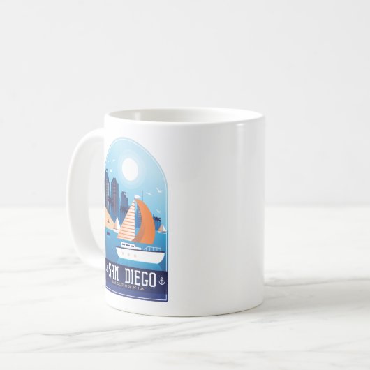 San Diego California Kaffeetasse (Vorderseite Links)