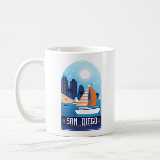 San Diego California Kaffeetasse (Links)