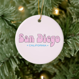 San Diego California Keramik Ornament