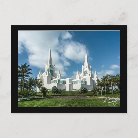 San Diego California LDS Tempel Postkarte (Vorderseite)