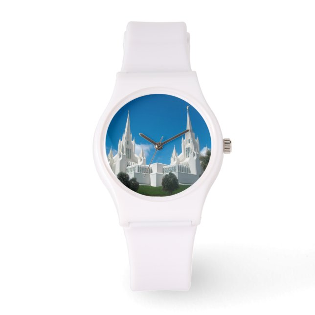 San Diego California LDS Tempel White Watch Armbanduhr (Vorderseite)