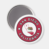 San Diego California Magnet (Vorderseite/Rückseite)