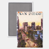 San Diego California Magnet (Vorderseite/Rückseite)
