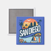 San Diego California Magnet (Vorderseite/Rückseite)