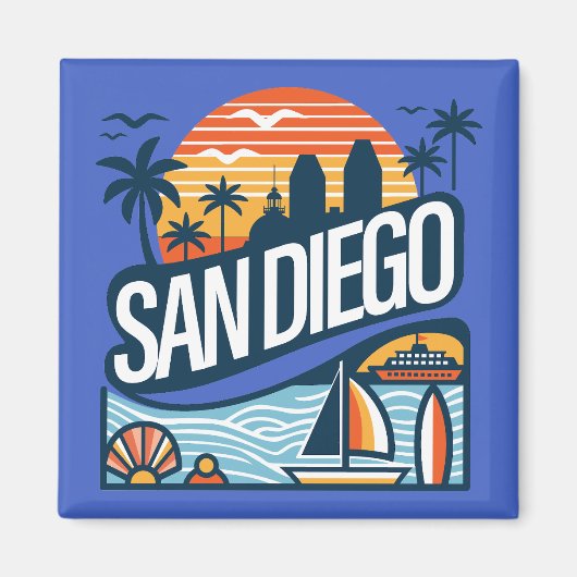 San Diego California Magnet (Vorne)