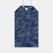 San Diego California Navy Blue Palm Tree Wedding Geschenkanhänger (Rückseite)