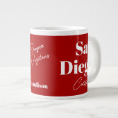 San Diego California ODER IHRER TEXT Jumbo-Tasse (Vorderseite Rechts)
