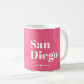 San Diego California ODER IHRER TEXT Kaffeetasse (VorderseiteRechts)