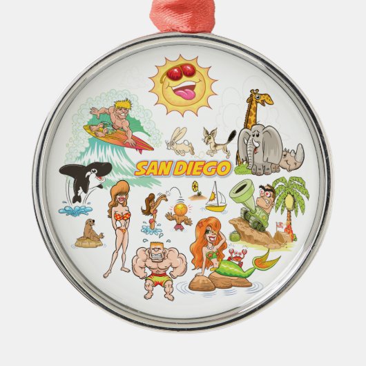 San Diego California Ornament Aus Metall (Vorne)