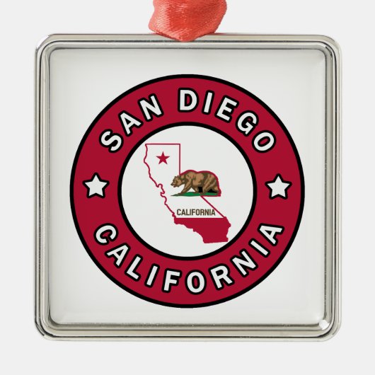 San Diego California Ornament Aus Metall (Vorne)