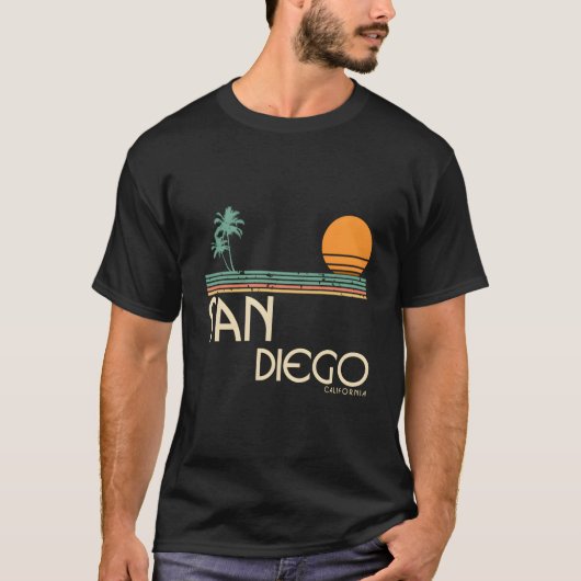 San Diego California Palms T-Shirt (Vorderseite)
