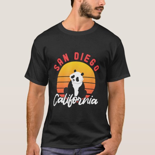 San Diego California Panda Bear T-Shirt (Vorderseite)