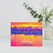 San Diego, California Postcard - Sunset Postkarte (Stehend Vorderseite)