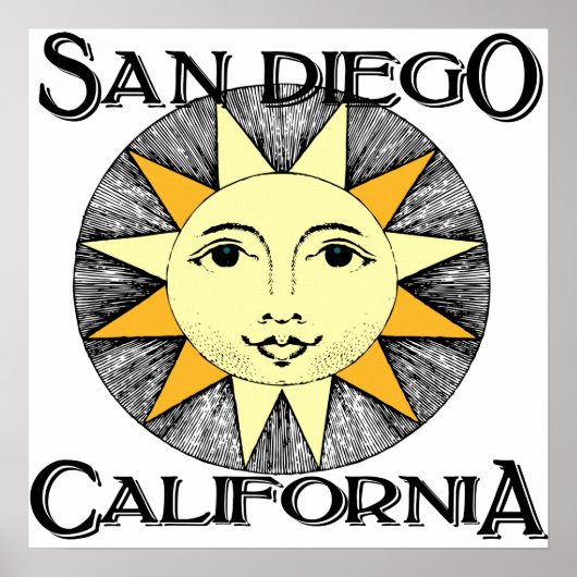 San Diego California Poster (Vorne)