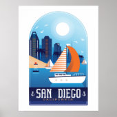San Diego California Poster (Vorne)