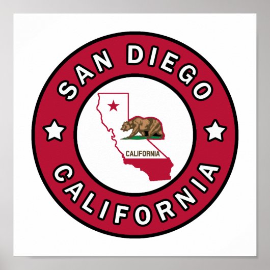 San Diego California Poster (Vorne)