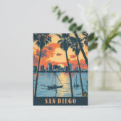 San Diego California Postkarte (Stehend Vorderseite)