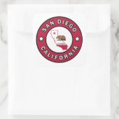 San Diego California Quadratischer Aufkleber (Tasche)