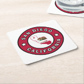 San Diego California Rechteckiger Pappuntersetzer (angewinkelt)