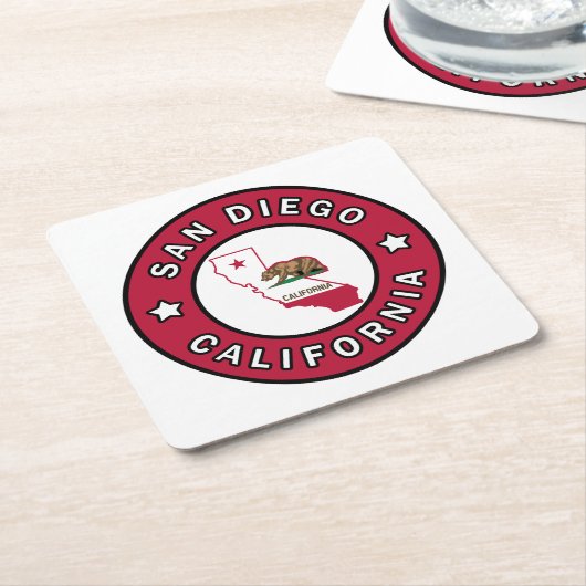 San Diego California Rechteckiger Pappuntersetzer (angewinkelt)