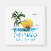 San Diego California Sailing Magnet (Vorne)