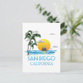 San Diego California Sailing Postkarte (Stehend Vorderseite)