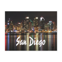 San Diego California Skyline at Night