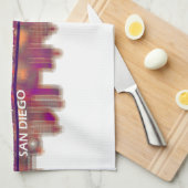 San Diego California Skyline Geschirrtuch (Viertel Falte)