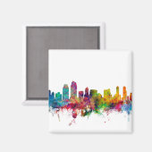 San Diego California Skyline Magnet (Vorderseite/Rückseite)