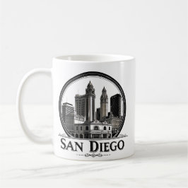 San Diego California Skyline Modern Citycape Art Kaffeetasse