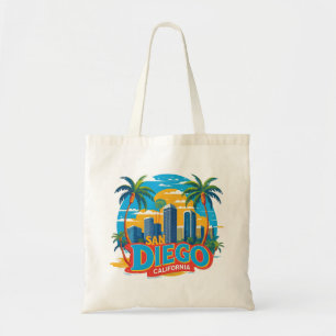 San Diego California Skyline Modern Citycape Art Tragetasche