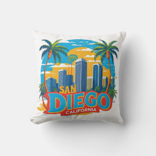 San Diego California Skyline–Moderne Stadtansicht Kissen