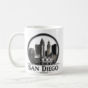 San Diego California Skyline–Moderne Stadtlandscha Kaffeetasse
