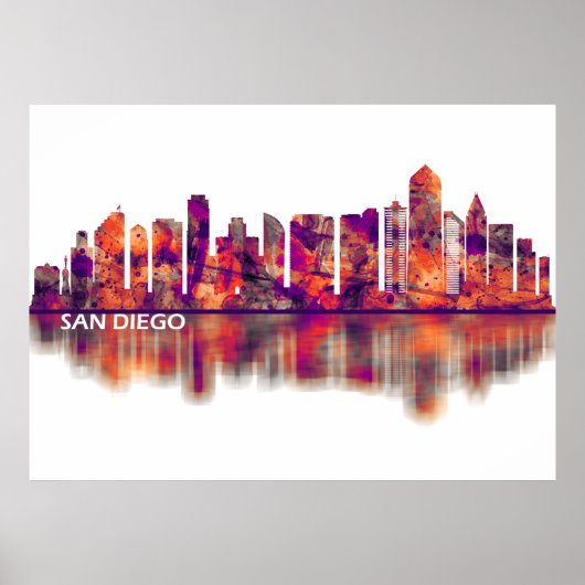 San Diego California Skyline Poster (Vorne)