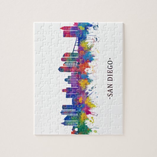 San Diego California Skyline Puzzle (Vertikal)