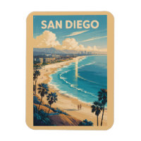 San Diego California Skyline Reise Kunst Vintage