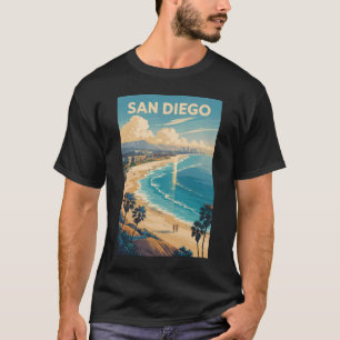 San Diego California Skyline Reisen Vintag T-Shirt