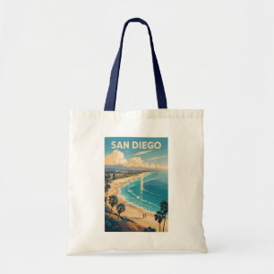 San Diego California Skyline Reisen Vintag Tragetasche