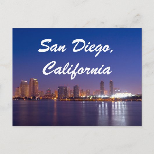 San Diego California Skyline Sunrise Postkarte (Vorderseite)