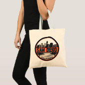 San Diego California Skyline Tote Bag Tragetasche (Vorderseite (Produkt))