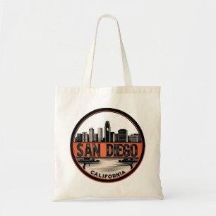 San Diego California Skyline Tote Bag Tragetasche