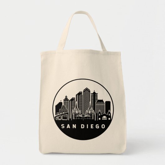 San Diego California Skyline Tragetasche (Vorne)