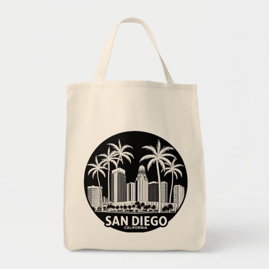 San Diego California Skyline Tragetasche (Vorne)